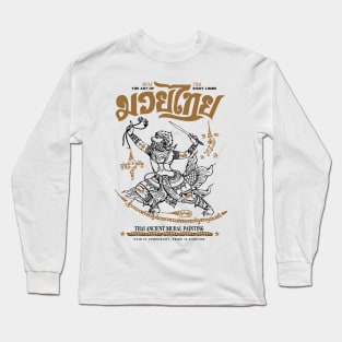 Muay Thai Kickboxing Tattoo Sak Yant Hanuman Long Sleeve T-Shirt